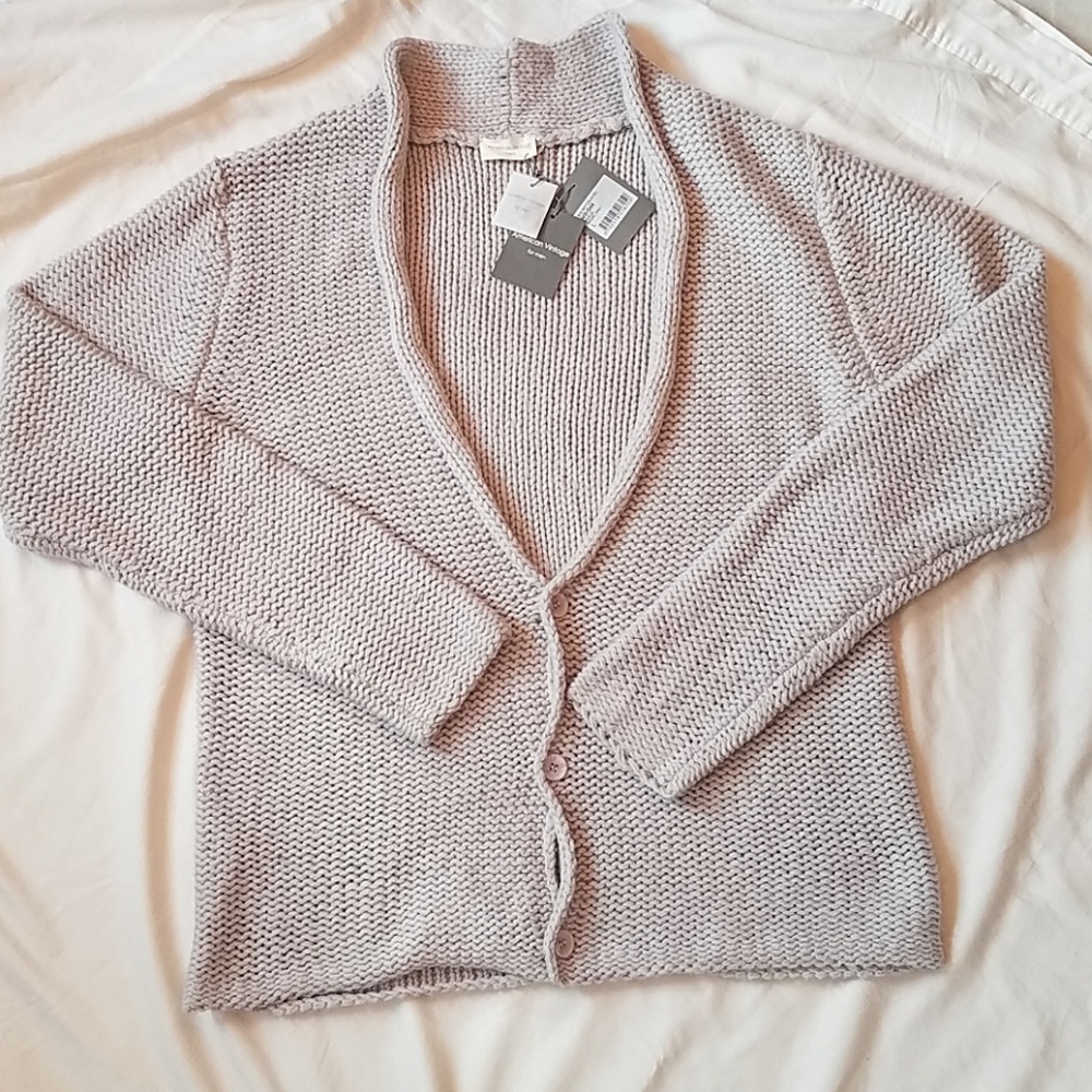 American Vintage Mens Knit Cardigan Sweater